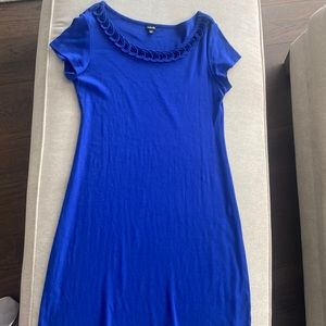 Royal blue knit dress